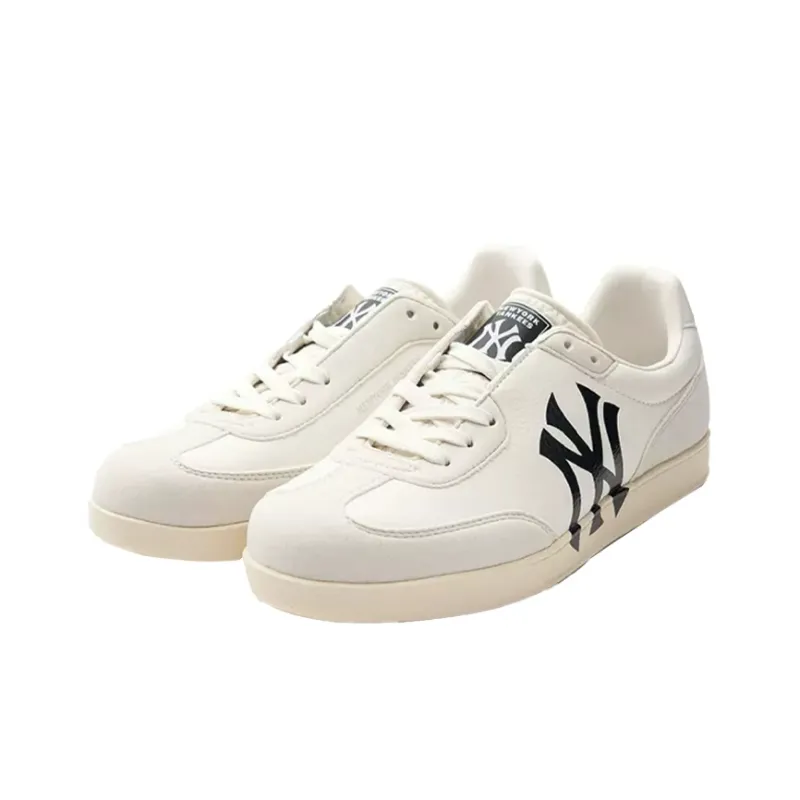 MLB Squeeze German Army Trainers Slip Resistant Cushioning Wear Resistant Low Top Skateboard Shoes Unisex Ivory White-2