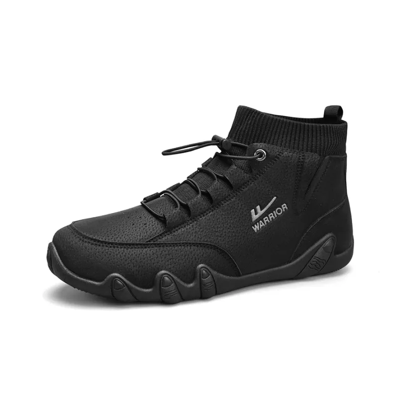Warrior Coverage Slip Resistant And Abrasion Resistant Mid Top Skateboard Shoes Men's Black-1