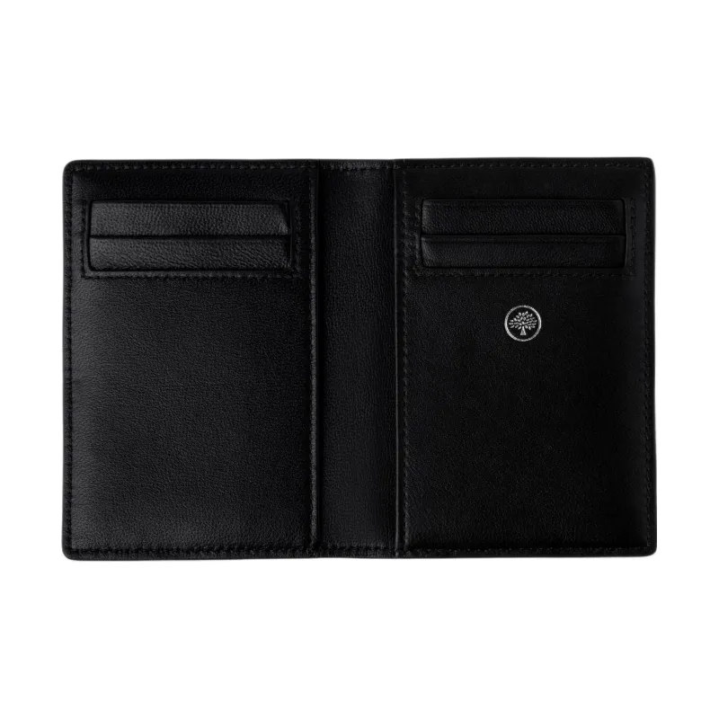 Mulberry Grained Cow Leather Wallet Small Size Men's Black-1