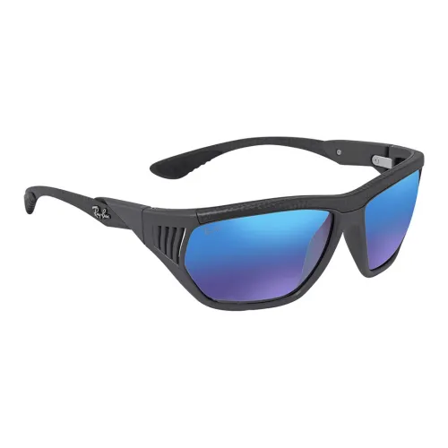RayBan Plastic Irregular Shape Sunglasses Unisex Black