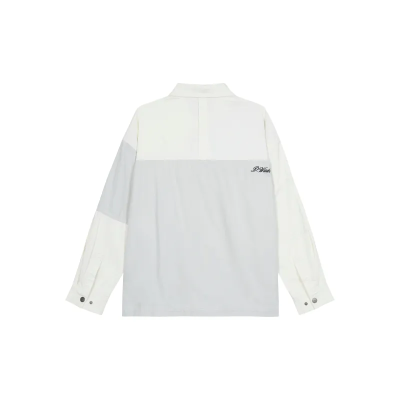 LINING Denim Jackets Men Ivory Stone Gray-1