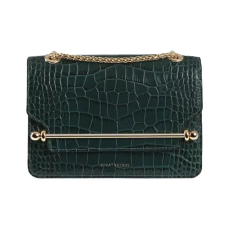 Strathberry Cow Leather Small Square Bag Crossbody Bag Shoulder Bag Mini Women's Textured Jasper-0