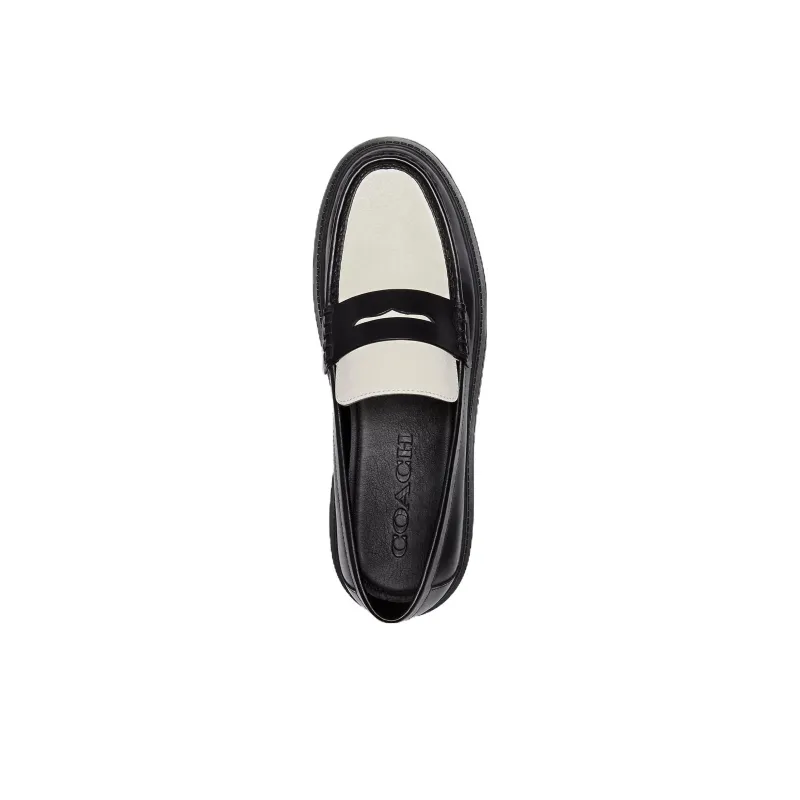 COACH Logo-embossed Trim Leather Loafers-2
