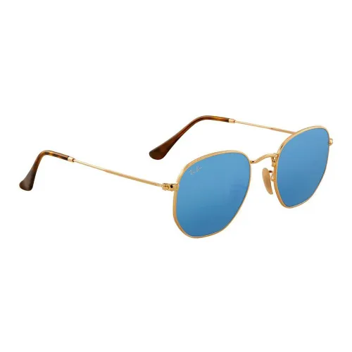 RayBan Metal Irregular Shape Sunglasses Unisex Gold