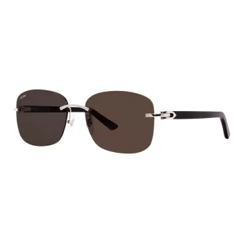 CARTIER Eyewear C Décor Rimless Rectangular-frame Sunglasses