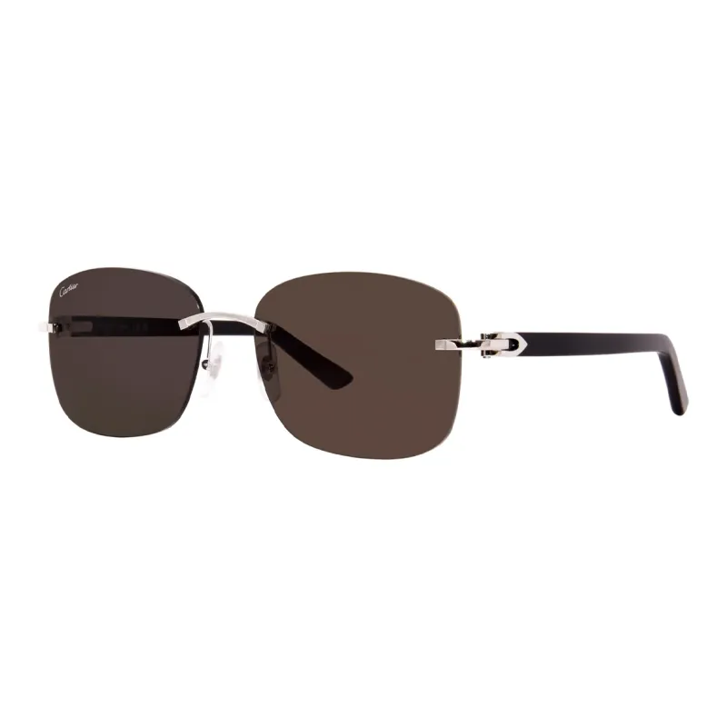 CARTIER Eyewear C Décor Rimless Rectangular-frame Sunglasses-0