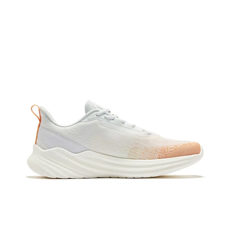 Erke ChengFeng Cushioned Wear Resistant Breathable Low Top Casual Running Shoes Men's Erke White Competition Orange-1