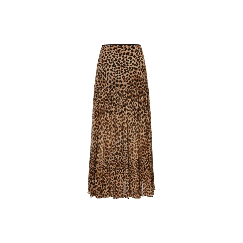 MOCO Casual Long Skirts Women's Leopard-1