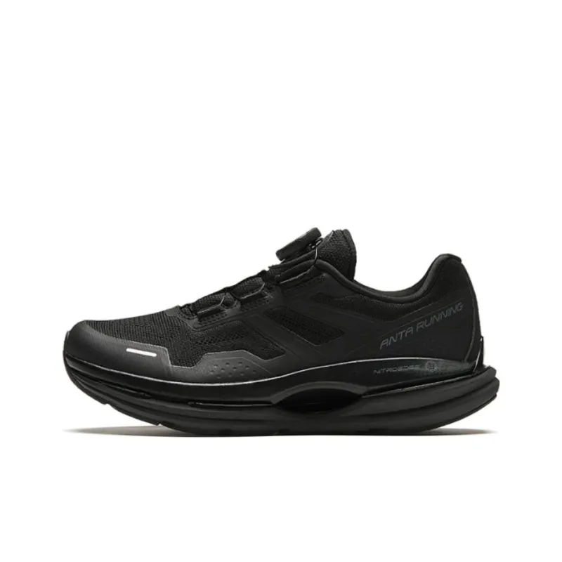 Anta Cushioning Wear Resistant Low Top Running Shoes Women's Black-0