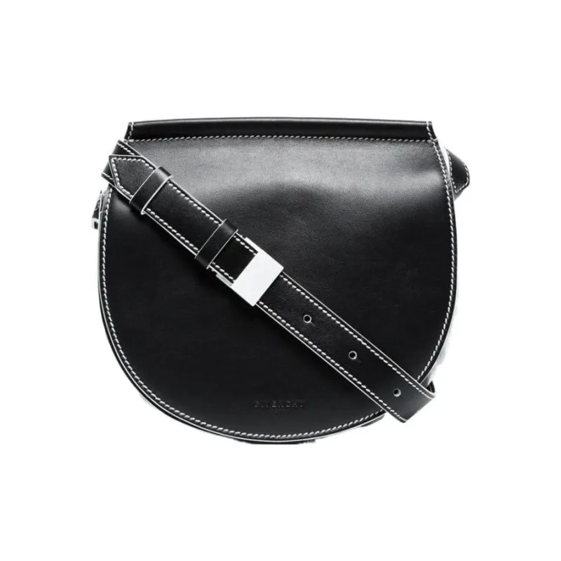 GIVENCHY Calfskin Saddle Bag Shoulder Bag Crossbody Bag Women's Black-0