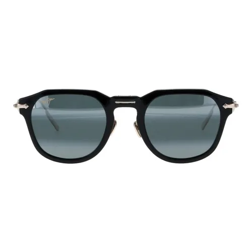 Maui Jim Acetate Round Sunglasses Unisex Black