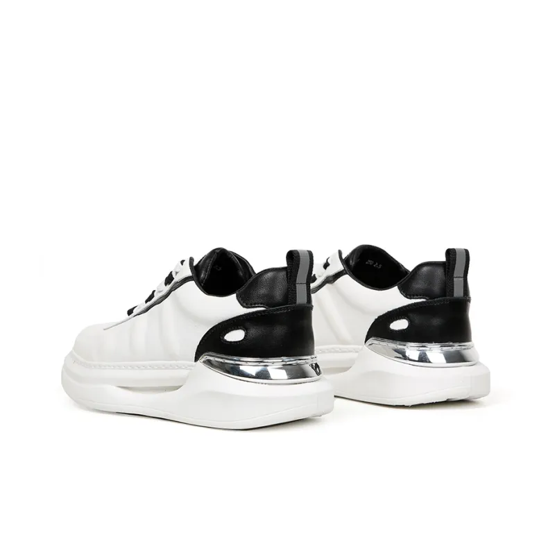 Wit TRIES Low Top Skateboard Shoes Men's White Black-4