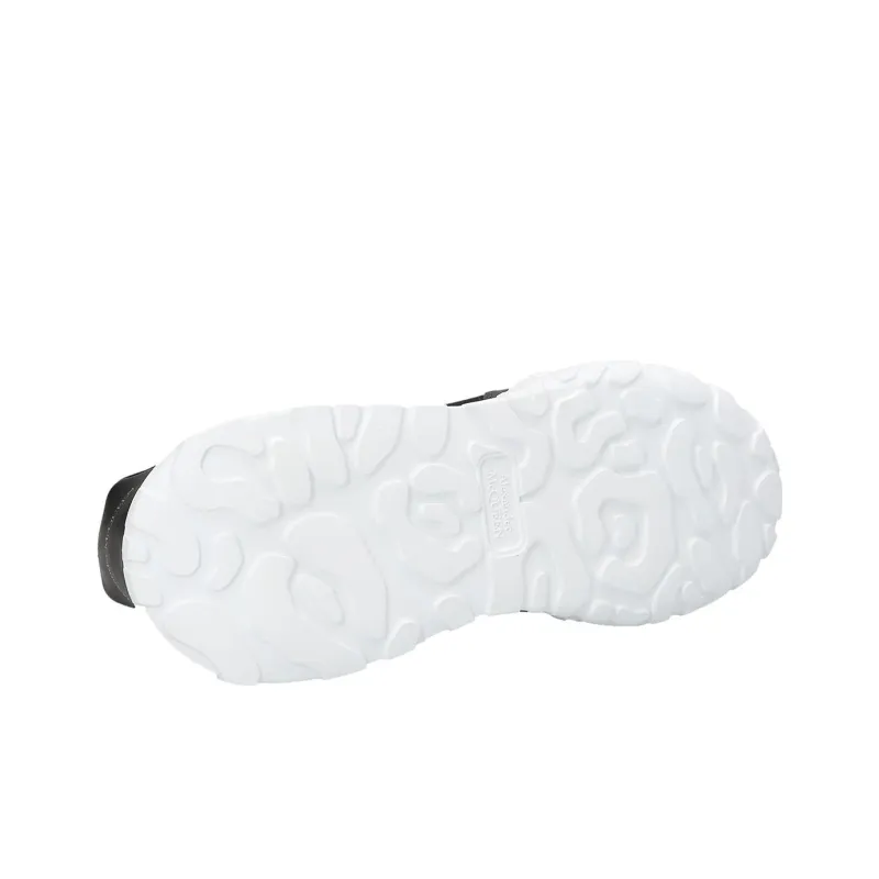 Alexander McQueen Court Tech Leather Sneakers 'Black White'-5