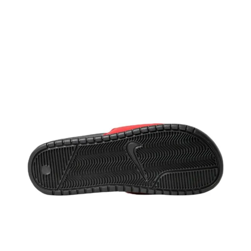 Nike Benassi Just Do It Print Slippers 'Black Red'-4