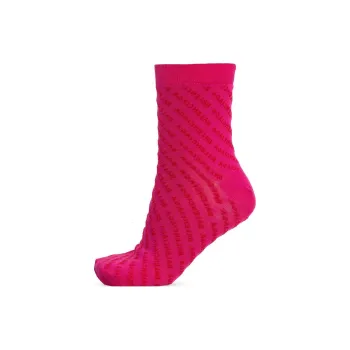 Balenciaga Logo Socks 'Magenta/Red'