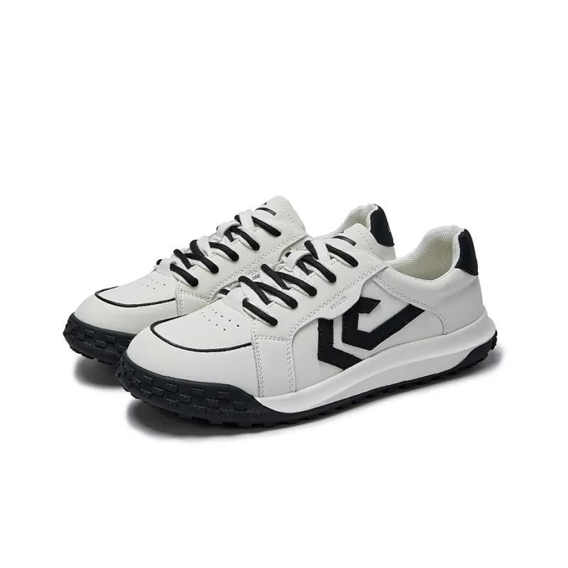 LAORENTOU Durable Lightweight And Breathable Low Top Skateboard Shoes 2cm Women's Beige Black-2