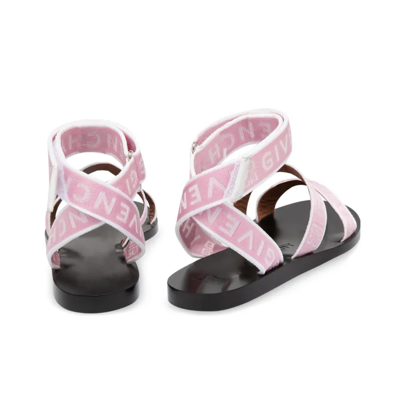 Givenchy One Strap Sandals Women's Pink-3