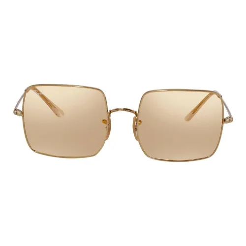 RayBan Metal Square Sunglasses Unisex Gold