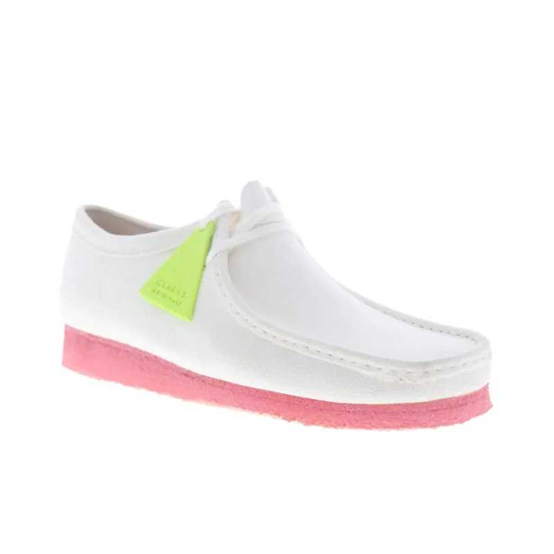 Clarks Wallabee Casual Shoes Men's White-2