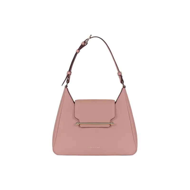 Strathberry Cow Leather Shoulder Bag Crossbody Bag Medium Size Women's Rose Pink-0