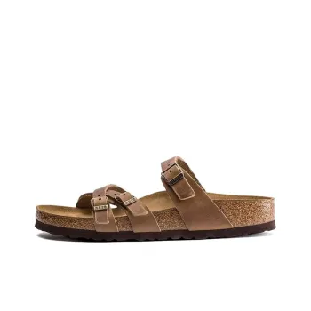 Franca Women's Birkenstock Oiled Leather Sandal 'Tobacco Brown' Women's