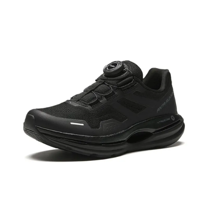 Anta Cushioning Wear Resistant Low Top Running Shoes Women's Black-1