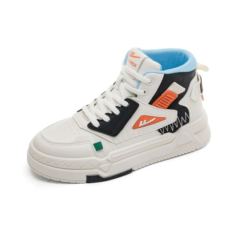 WARRIOR Wing Series Skateboard Shoes Unisex High Top Black, Orange-9
