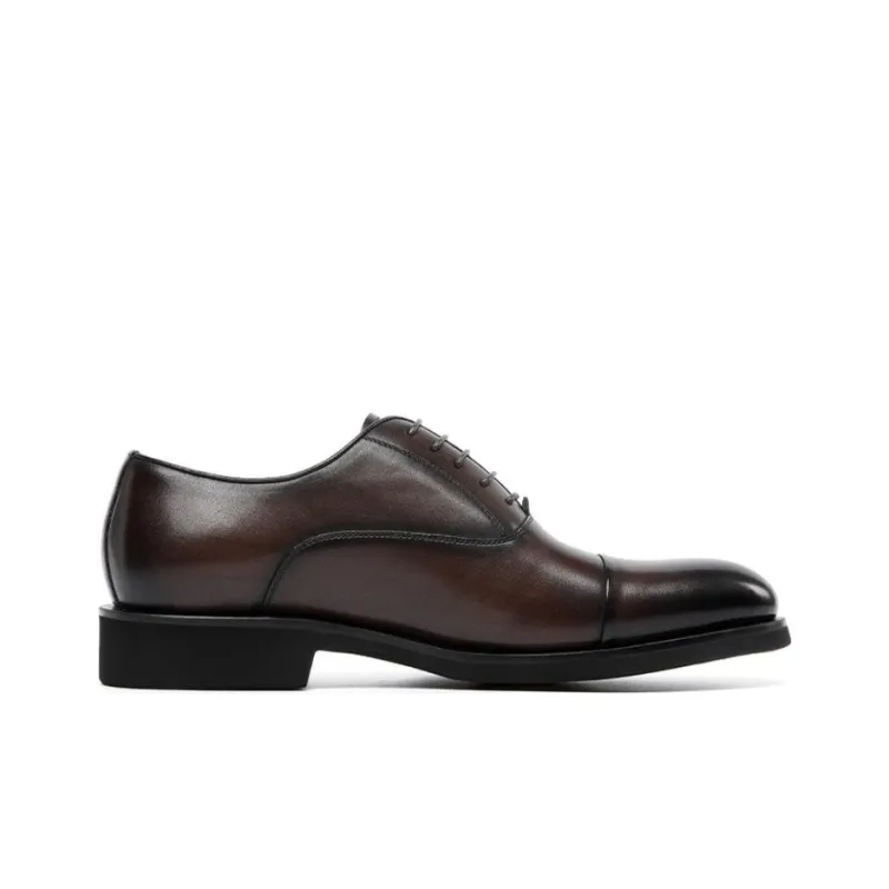 STEVE MADDEN Dress Shoes Men Low Top Black/Dark Coffee-7