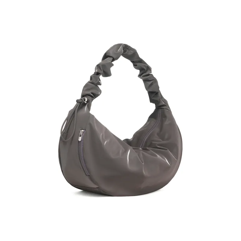 CARLYN Artificial Leather One Shoulder Handbags Large Size Women's Luster Gray-2