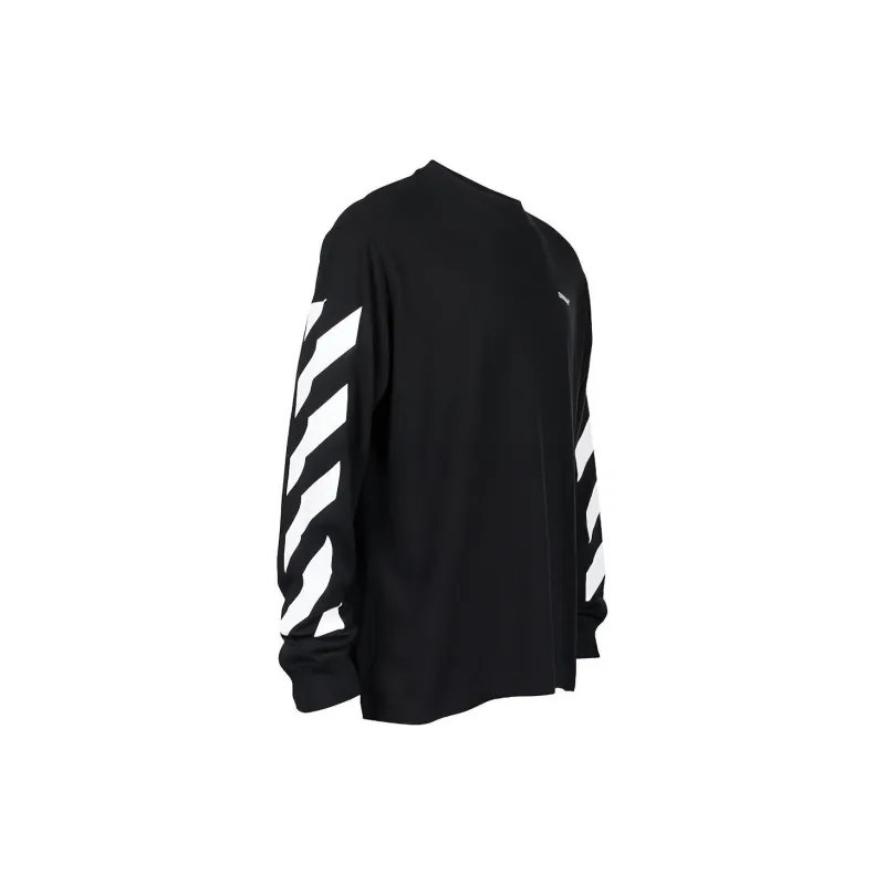 OFF WHITE Diagonal Helvetica Long Sleeve T Shirt-3
