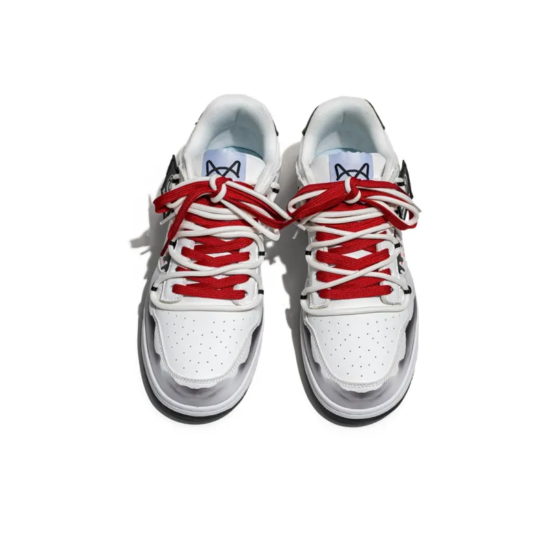 MIIOW Trend Party Series Coverage Anti Slip Wear Resistant Lightweight Breathable Low Top Skateboard Shoes Unisex-4