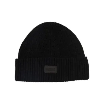 BARBOUR Cotton Polyamide Wool Beanies Men's Black