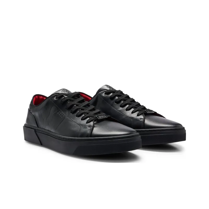 HUGO BOSS Low-Top Skateboard Shoes Men's Black-2