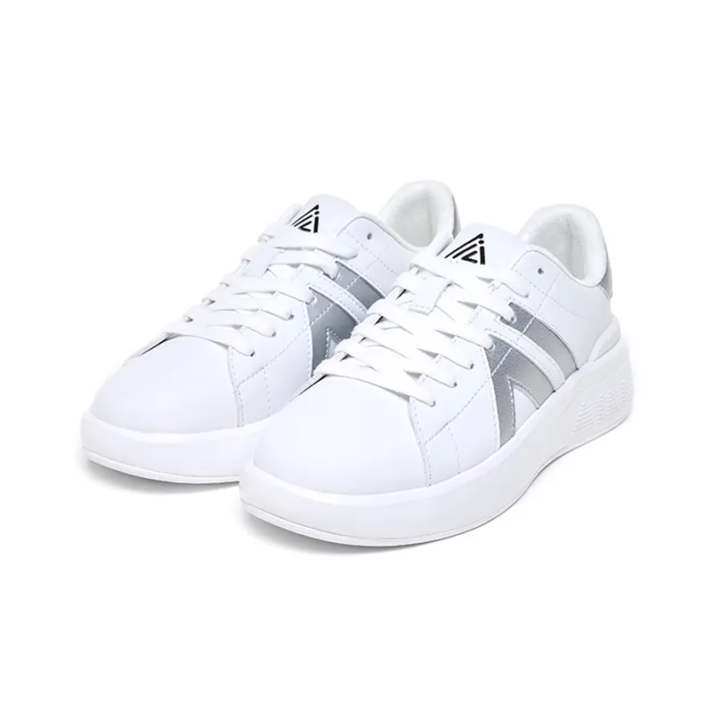 AILIAI Ailei Height Increasing Lightweight Slip Resistant Low Top White Sneakers Unisex White-1