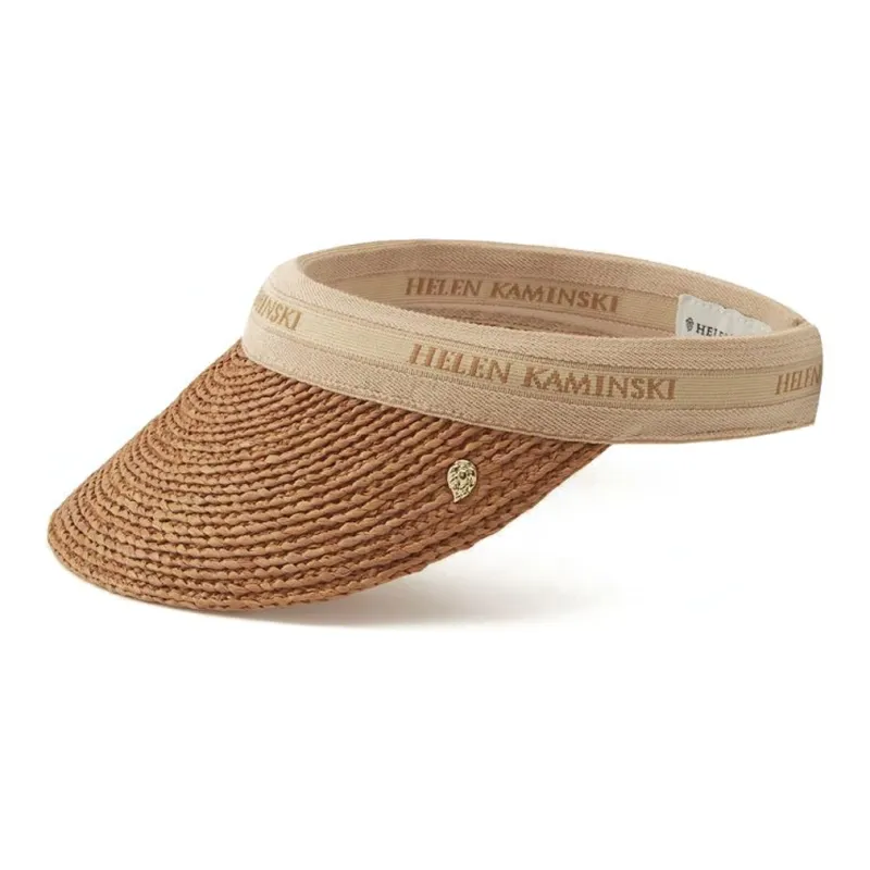 HELEN KAMINSKI Raffia, Cotton, Polyurethane, Nylon, Polyester Sun Protection Hats Unisex Yellow/Ecru-2