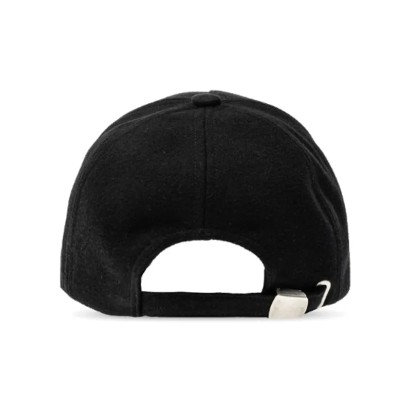 BALMAIN Wool Polyamide Polyester Cotton Baseball Caps Men's Black-1