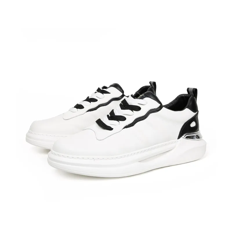 Wit TRIES Low Top Skateboard Shoes Men's White Black-2