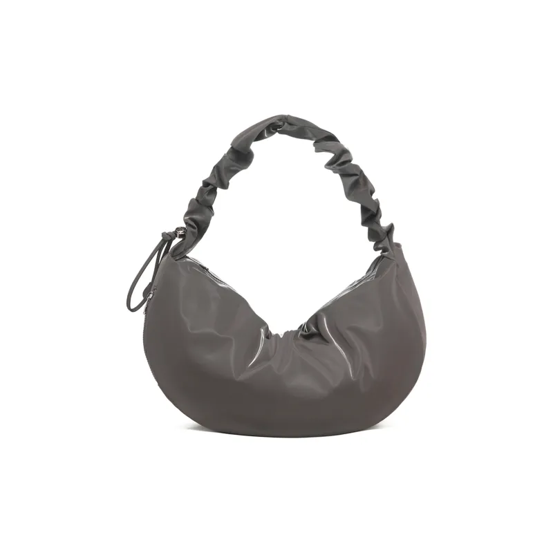 CARLYN Artificial Leather One Shoulder Handbags Large Size Women's Luster Gray-0