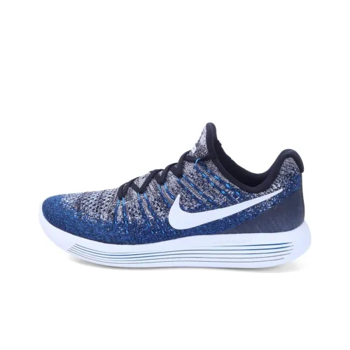 Nike LunarEpic Flyknit 2 Running Shoes Men Low-Top Blue/White