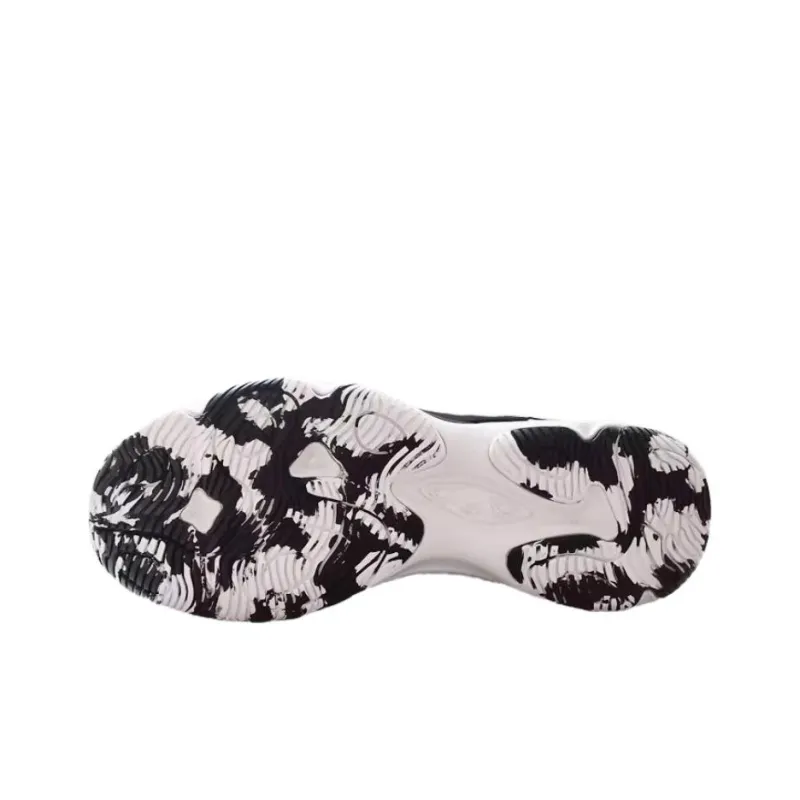 LiNing Invincible Camouflage LITE Cushioning, Wear Resistant Low Top Badminton Shoes Unisex Black White-2