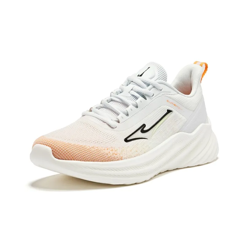 Erke ChengFeng Cushioned Wear Resistant Breathable Low Top Casual Running Shoes Men's Erke White Competition Orange-2