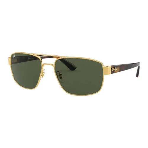 RayBan Metal Irregular Shape Sunglasses Men's Gold