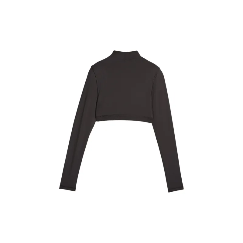 PUMA Modest Women's Long Sleeve Sports Bra Workout Clothing Women's Black-1