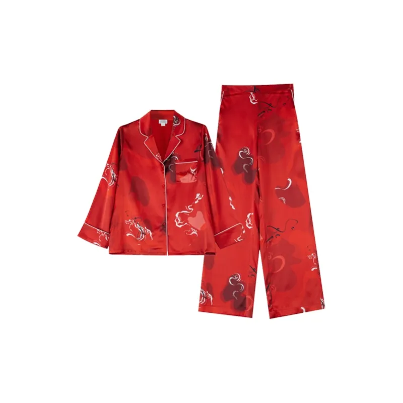 SILKISS Pajama Set Women's China Red-0