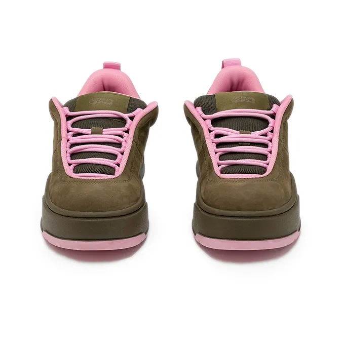 M26D Anti Slip Wear Resistant Low Top Skateboard Shoes Unisex Pink Charm-3