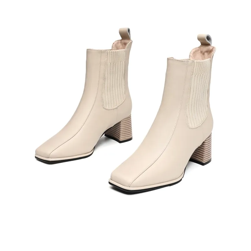 EBLAN Ankle Boots Women's Beige-2