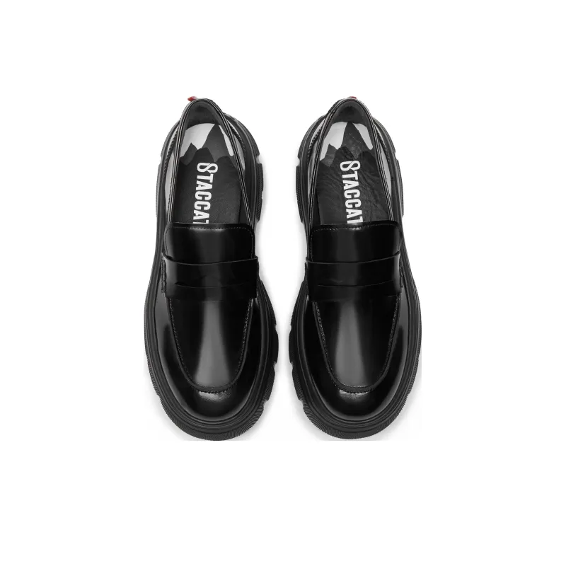 CHOUQINGNIAN x Staccato Spring Painting With Good Luck Shiny Loafers 5.5cm Women's-3