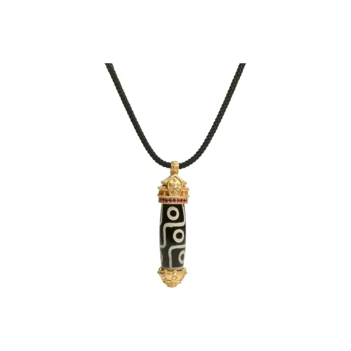 Artisan Lock Heart Jade Agate Jade Necklaces Unisex