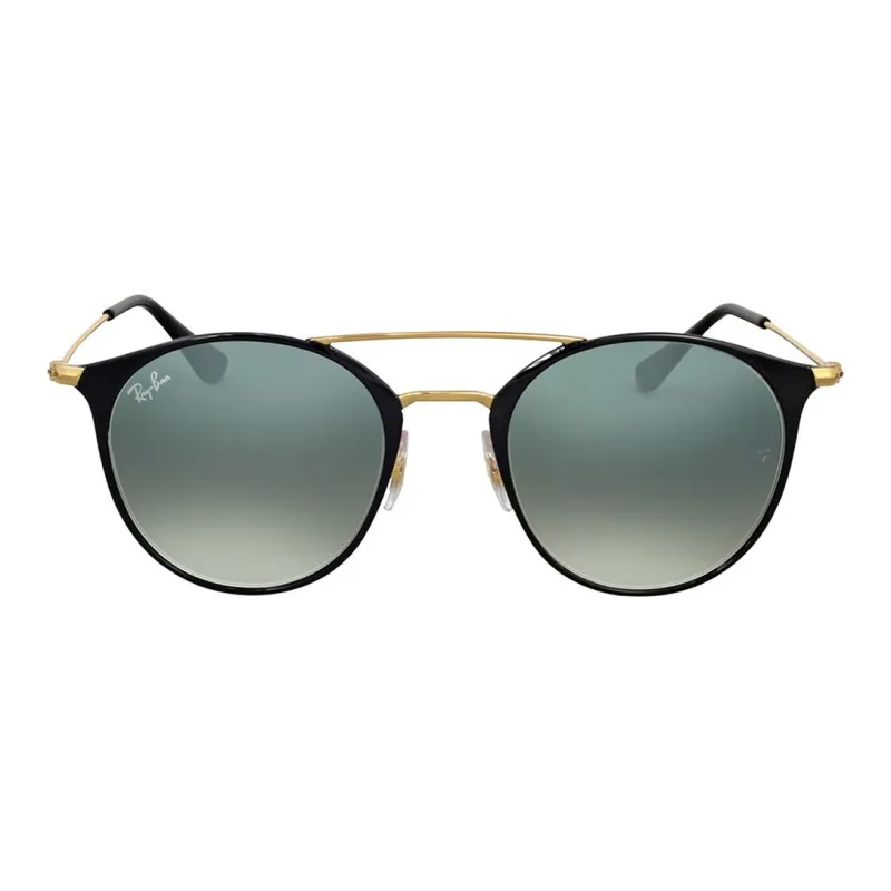 RayBan Steel Aviator Sunglasses Unisex Black/Gold-1