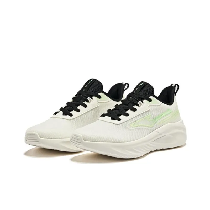 Erke Cushioning Low Top Running Shoes Men's White Green Black-2